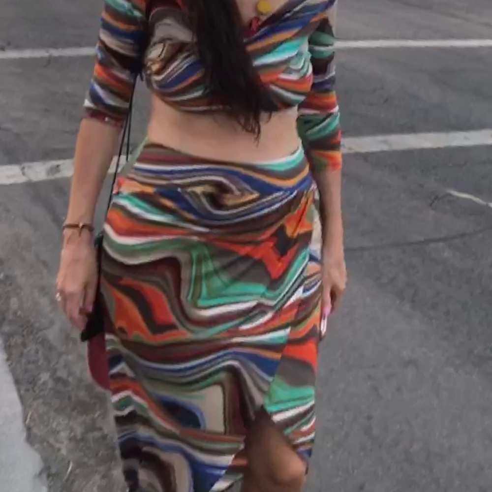 Hot Two Peice Sexy Vacation outfit.